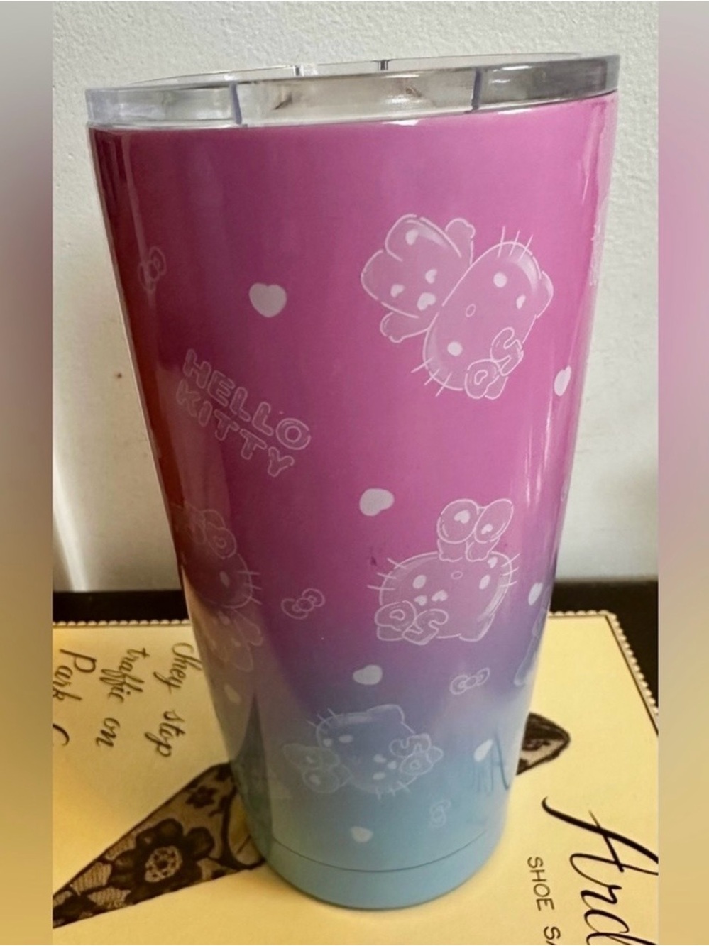 Hello Kitty 50th Anniversary Pink And Blue Ombre 20 oz Tumbler